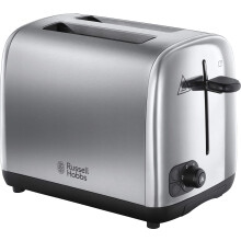 Russell Hobbs 2 Slice Toaster with Perfect Toast Technology for improved evenness (Wide slots, Lift & look feature, 6 Browning levels, Frozen & Cancel