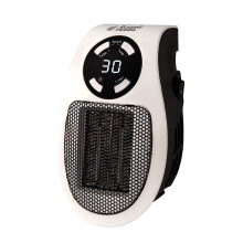 Russell Hobbs RHPH2001 500W Ceramic Plug Heater, Adjustable thermostat, 12 Hour Timer & LED Display, 2 Fan Speeds, 2 Year Guarantee, White