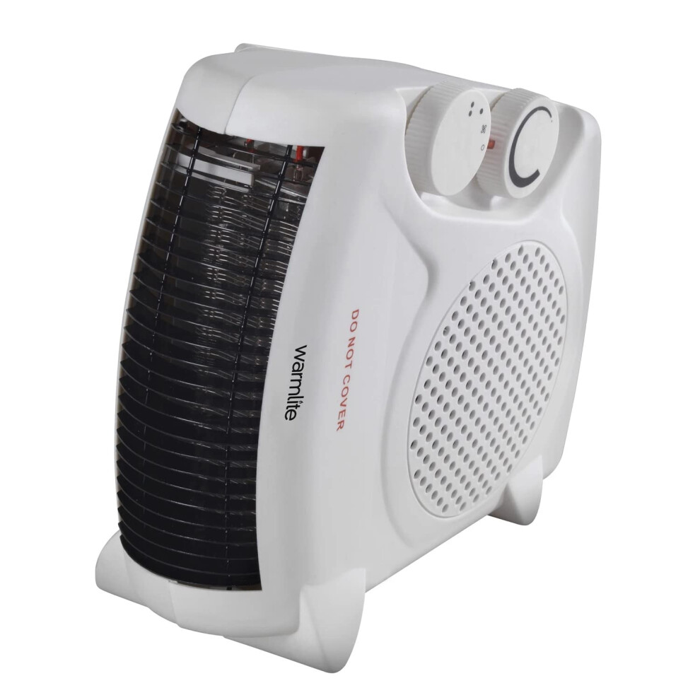 Warmlite Wl44001 Thermo Fan Heater With 2 Heat Settings And Overheat Protection, 2000W, White
