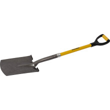 Roughneck Digging Spade 1070mm (42") – Heavy-Duty Carbon Steel Blade, Power Ring Reinforced Socket, Fibreglass Handle, Soft-Grip D-Handle, Foot Trea