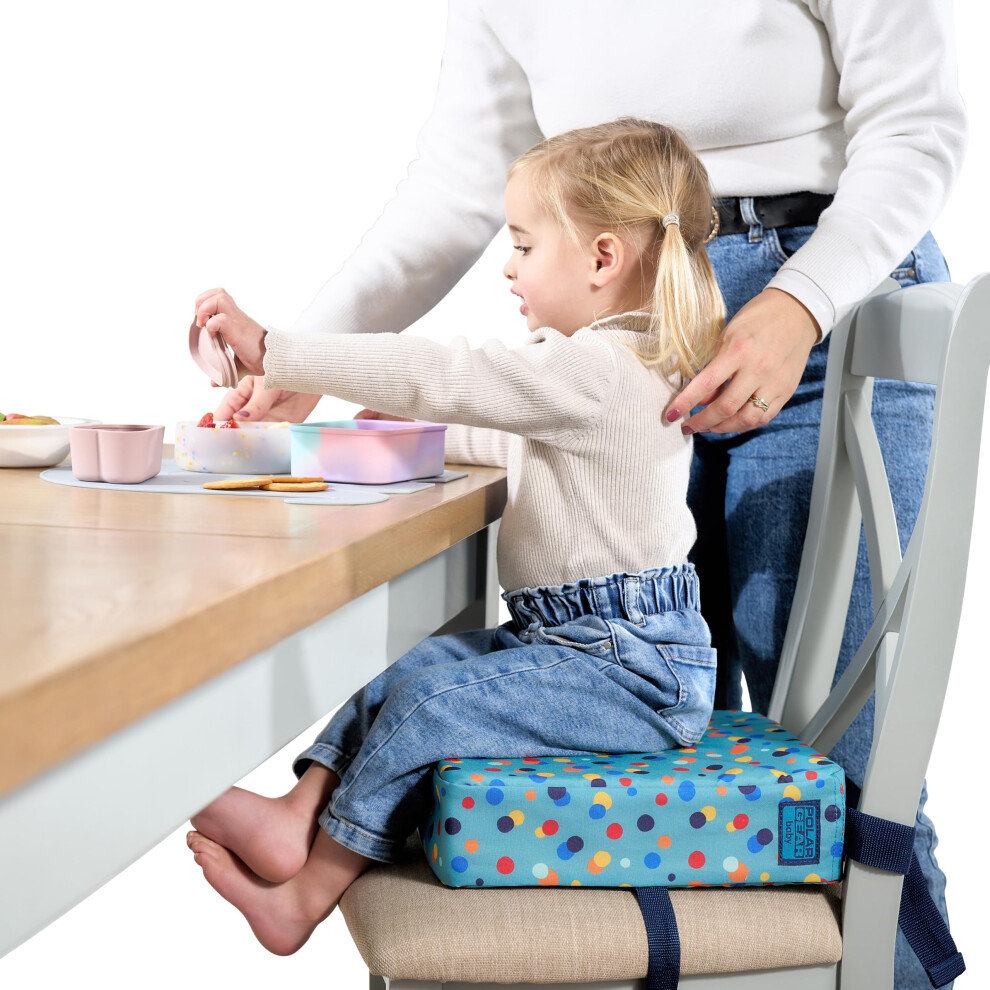 Polar Gear Baby Booster Cushion ? Lightweight Booster Seat For Children 3 Years+ - Machine Washable, Adjustable Straps ? 8Cm Thick Foam Booster Seat