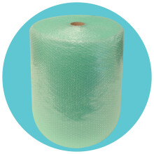 Triplast Biodegradable Green Bubble Wrap Roll, 500mm x 50m, Medium Commercial Small Bubble Cushioning for Moving, Packaging and Storage