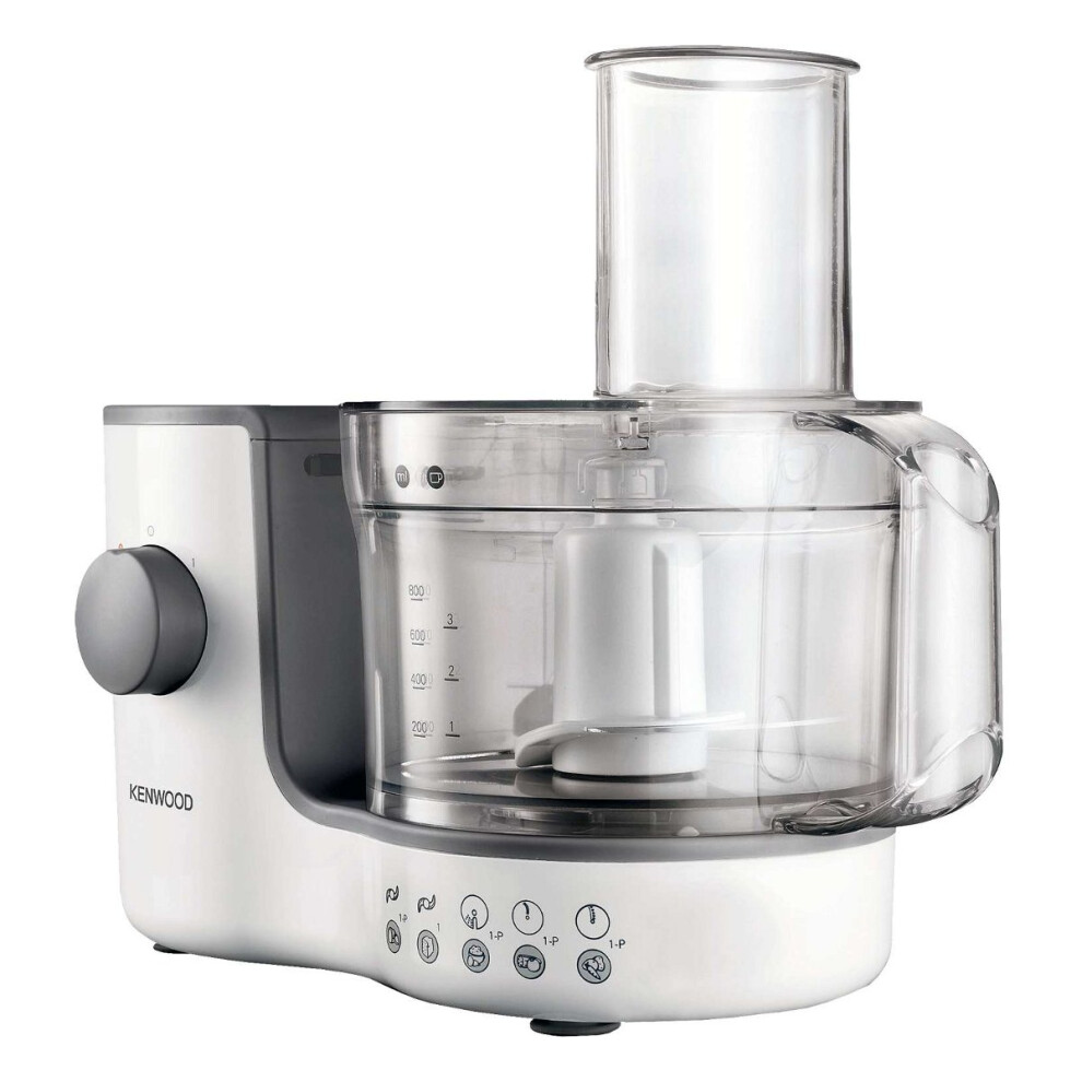 Kenwood Compact Food Processor, 1.4L Bowl, Blender, Emulsifying, Chopping Blade, Shredder Disc 400W, Fp120, White