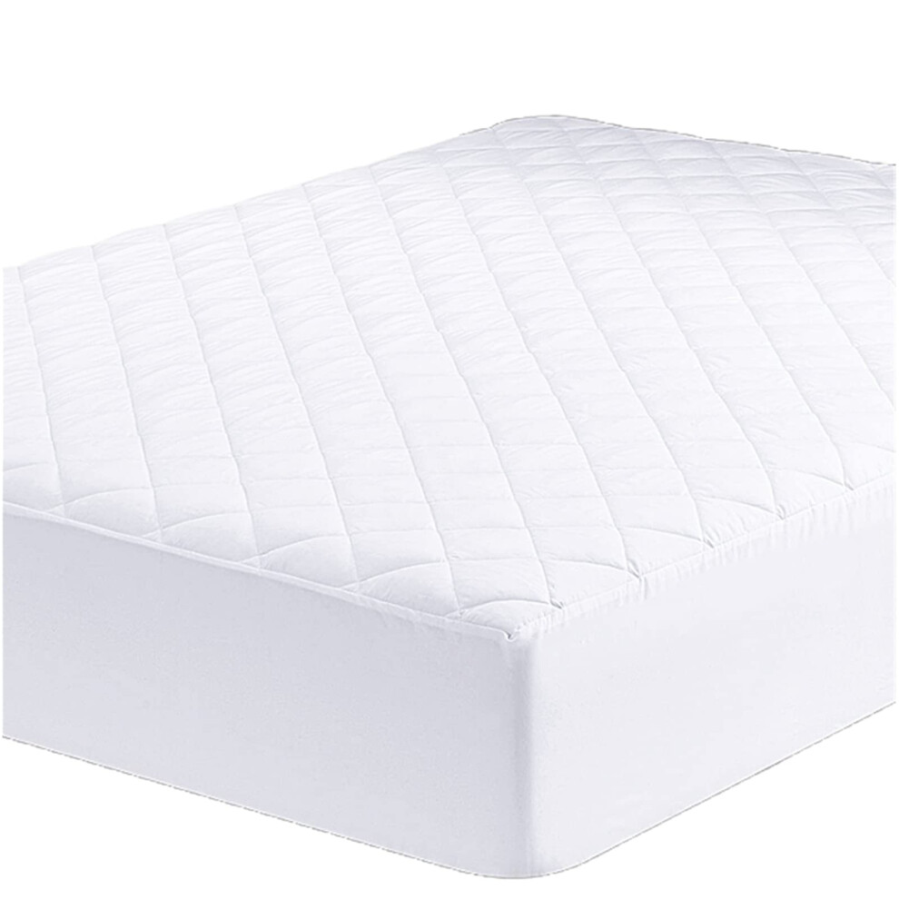 Double Size Mattress Protector - Quilted Extra Deep Pocket Mattress Cover, Breathable Hypoallergenic And Noiseless Mattress Pad Fitted Bed Uyeese