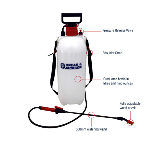 Spear & Jackson Spear & Jackson 8LPAPS 8 Litre Pump Action Pressure Sprayer 1