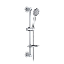 Ibergrif M20903-1 Shower Riser Rail, Nail-Free Shower Slide Bar with Shower Head,170CM Shower Hose,Shower Head Holder and Soap Dish, Adjustable Shower