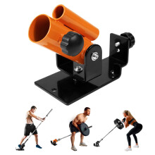 Yes4All SJXD Deluxe T-Bar Row Platform ? Full 360? Swivel & Easy to Install ? Fits 2.5 cm Standard and 5 cm Olympic Bars, C. Orange