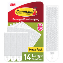Command Picture Hanging Strips, Large, Value Pack - 14 Pairs (28 Strips) - For Pictures, Frames, Mirrors, Wall d?cor - Damage Free Hanging