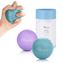 RYACO 2PCS Hand Exercise Gel Stress Balls Set, Soft & Hard Gel Balls Set of 2 for Adults & Kids - Anxiety Relief, Resistance Training, Easy Squeeze,