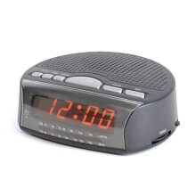LLOYTRON "Daybreak" Alarm Clock Radio with Buzz Alarm or Radio - Snooze Function - Sleep Timer - Rotary Tuning and Volume Controls - Mains Operated -