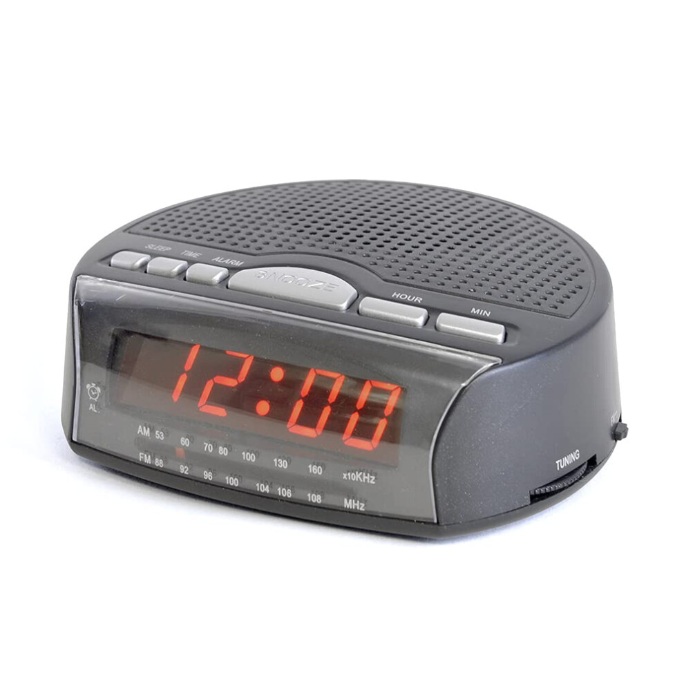 Lloytron "Daybreak" Alarm Clock Radio With Buzz Alarm Or Radio - Snooze Function - Sleep Timer - Rotary Tuning And Volume Controls - Mains Operated
