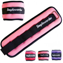 Stepfowarder Ankle/Wrist Weights 0.3-1kg a Pair with Adjustable Strap for Arm, Hand & Leg, Walking, Jogging, Gymnastics, Aerobics, 3 Colours (2 *