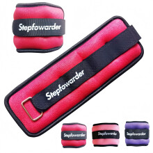 Stepfowarder Ankle/Wrist Weights 0.3-1kg a Pair with Adjustable Strap for Arm, Hand & Leg, Walking, Jogging, Gymnastics, Aerobics, 3 Colours (2 *