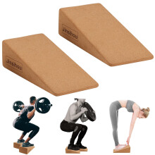 Squat Wedge Block Non-Slip Slant Board Calf Stretcher, 2pcs Ankle Knee Leg Stretcher, Heavy Duty Incline Ramp for Heel Elevated Squat, ATG Split