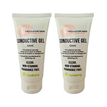 Pack of 2 Conductive Gel for Tens Machine & Circulation Boosting Devices - Improve Conductivity & Increase Stimulation for Best Results - EMS