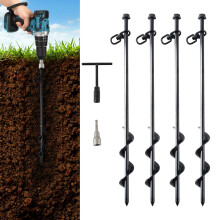 Rdutuok 4 Pcs 40CM Ground Anchors Heavy Duty Tent Stakes Trampoline Stakes Metal Ground Stakes for Camping Tents, Canopies, Swing Sets, Sheds,