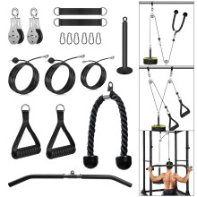 Cable Pulley System Home Gym, Weight Cable Pulley System Fitness Cable Pulley Attachment Home Gym Equipment for LAT Pull Down, Arm Workout (Set with