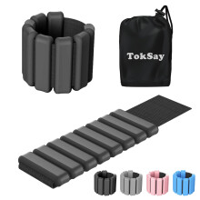 Wearable Wrist & Ankle Weights - (2LB/4LB), Silicone Bracelet Wrist Bangles for Men Women, Workout Resistance Weights for