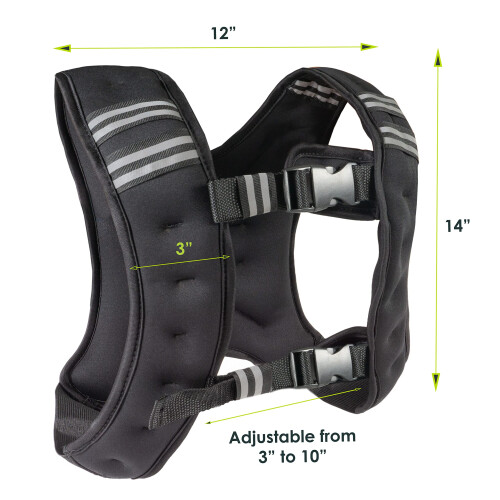 ProsourceFit Exercise Weighted Training Vest - 6lb, Black 1