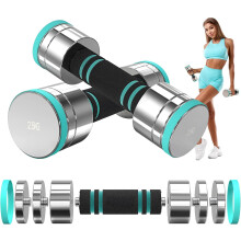Dripex Steel Adjustable Dumbbells Set 2.5kg 5kg 7.5kg 10kg 15kg 25kg Dumbbells Pair Hand Weights with Foam Handle for Men Women Home Gym Fitness
