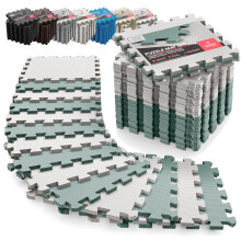 Interlocking Soft Foam Floor Mat - 18 Pieces Protective Gym Flooring Set, Exercise Mats EVA Puzzle Rubber Tiles, Ground Surface Protection Workout
