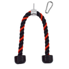 qibylift Tricep Rope Cable Attachments Cable Machine Accessories for Home Gym, 27 Inch Tricep Rope For Pulley System Attachment, LAT Pull Down, Cable