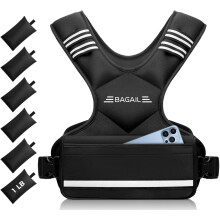 BAGAIL Adjustable Weighted Vest 12-18lb, Removable Iron Sand Bags, Adjustable Bust Size, Heavy Duty Fitness Vest for Man Woman, Ideal for Gym Workouts