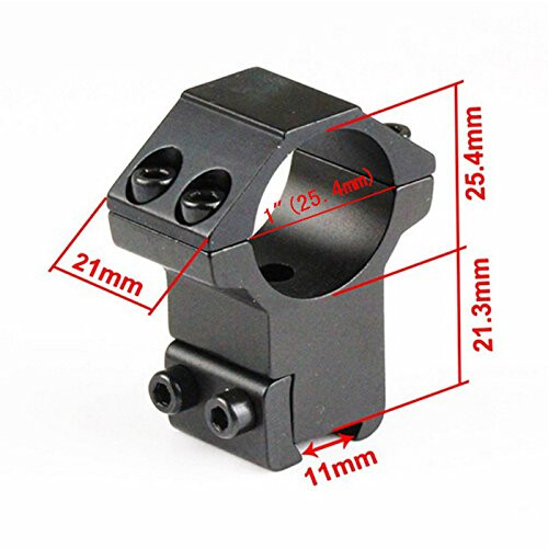 YONCONO 1" High Profile Scope Mounts Rings for 11mm Dovetail Rail,2Pcs 1