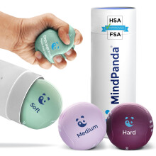 Mind & Body Stress Balls for Adults - Triple Density Squeeze Balls for Hand Therapy & Grip Strengthening - Stress & Anxiety Relief - Physical Therapy