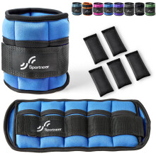 Sportneer Adjustable Ankle Weights Set, Ankle Wrist Weight Straps, 0.23Kg-1.6Kg for Per Ankle, 0.45Kg to 3.15Kg for a Pair, 2 Pack
