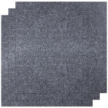 YAYODS 30 x Self Adhesive Carpet Tiles, 30x30cm Easy to Peel and Stick Floor Tiles, Non-Slip Hardwearing Grey Carpet Tiles Floor Covering for Office