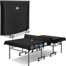 Zettum Table Tennis Cover Waterproof Outdoor, Heavy Duty 600D PU Ping Pang Covers Universal Fit for Folding & Flat Tables, All-Weather Protection