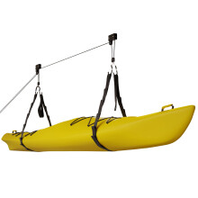 RAD Sportz Kayak Hoist Quality Garage Storage Canoe Lift with 125 lb Capacity Even Works as Ladder Lift Premium Quality,Black