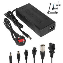 HPGAAVD 42V 2A Electric Scooter Charger Adapter, 36V Universal Power Charger with 6 Connectors for Hoverboards, Xiaomi Scooters, Balance Bikes, Drift