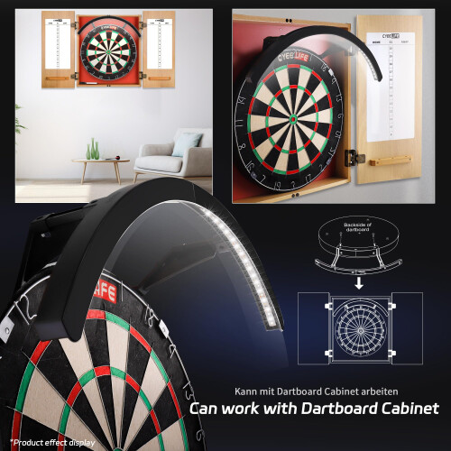 CyeeLife 120? Dartboard LED Lighting System,ZD08B Black 1