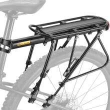 West Biking Aluminum Alloy Mountain Bike Rear Rack - 100KG Load Capacity, Adjustable, Quick Release