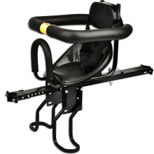 Holwim Bicycle Front Seat, Upgraded Version Front Baby Child Bike Seat with Soft Back, Hard Cushion, Pedal Support, for Folding Bicycle, MTB