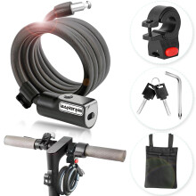 BANGTING Bike Lock, E Scooter Lock, 120cm/12mm Bike Locks High Security, Bike Lock with 2 Key for Electric Scooter/Cycle/Motorbike/Kids Bike/Kids