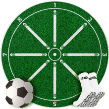 Football Training Mat with Grip Socks - 90cm Round Indoor Football Training Equipment for Kids - Soccer Agility Games & Dribble Ball Control Mastery