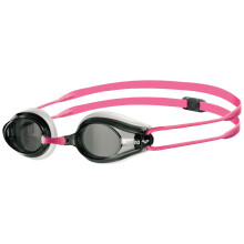 Arena Tracks Racing Goggles, Unisex Adult Pool Goggles with UV Protection, 4 Interchangeable Nose Bridges, Silicone Seals, Lenses with an Anti-Fog
