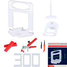 Satisby Tile Leveling System for 20mm Thickness,300PCS 3mm Tile Leveling Spacers,100PCS Resuable Wedges,1PCS Plier and 1Pcs Grout Remover (Tile
