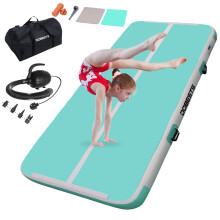DOBESTS Gymnastics Mat Air Track Air Track Mat Gymnastics Mats for Kids 6.6 ft Tumbling Mat (2m,green)