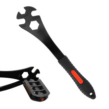 Oumers Bike Pedal Wrench, Bicycle Pedal Removal Tool Spanner with 323mm Extra Long Handle Multifunctional 15mm 16mm Pedal Removal Wrench and 24mm