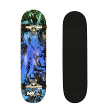 M.Y X-Skate 'Inner City' Complete Skateboard 31" Double Kick Beginner Skateboard for Kids Teenagers & Adults 7 Ply Birch Deck ABEC 7 Bearings for