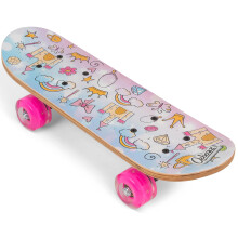 OzBozz PRINCESSES SKATEBOARD WITH FLASHING WHEELS - 17 INCH DECK - Beautiful Princess Graphics - Wheels Light Up When Moving, Assorted Designs and