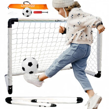 LZHDZQD Kids Football Goal 35.43in x 23.62in + Mini Football 16cm Set, Small Portable Foldable Goal Posts for Kids, Toddler Goals for the