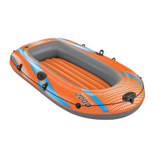 Bestway Inflatable Boat, Kondor Elite 2000, One-man Raft Heavy Duty Handles, Interlocking Valves 1.96m x 1.06m / 6?5? x 42?, Orange, Blue and Grey