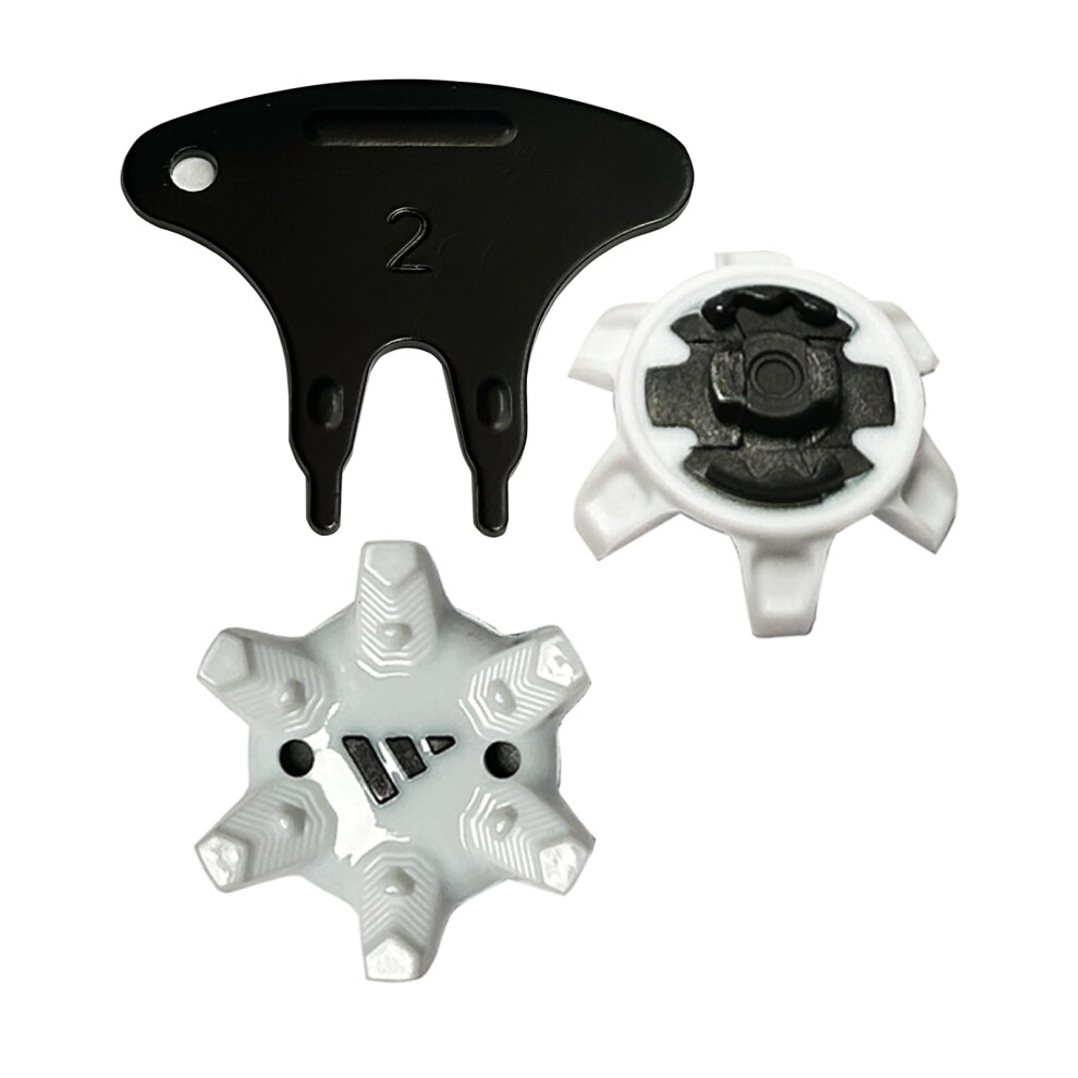 Golf Shoe Spikes,20 Pcs Golf Spikes Replacements with 1 Pcs Golf Shoe Cleats Wrench Easy Installation Second Generation (White Grey) LONGKUN-image-OPC-PJSV2XY-NEW