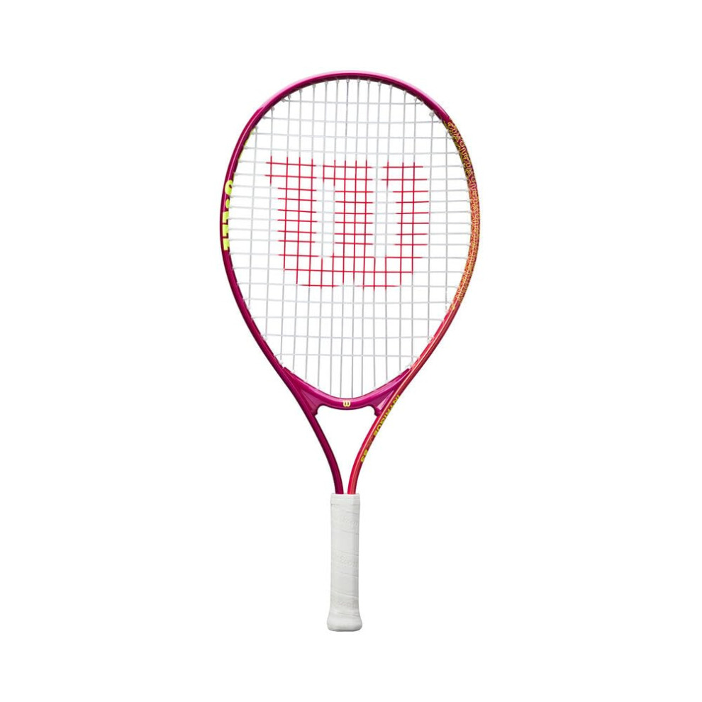 Wilson Intrigue Jr 23 Tennis Racket, Maroon/, Maroon/ Pink