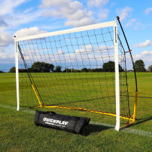 QUICKPLAY KICKSTER 6x4ft Youth Football Goal ? Quick Setup Portable Football Net for Kids, Target Training & official size goal for 3v3 - Quick Setup